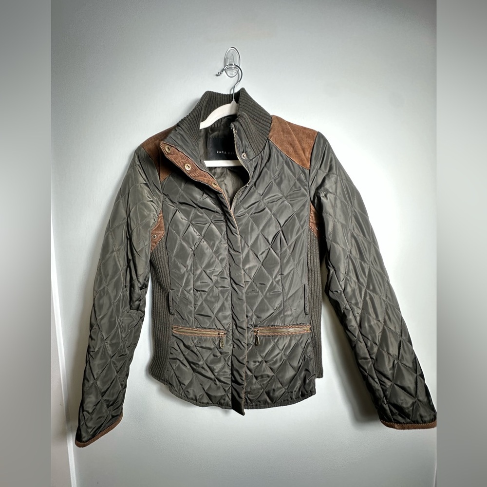 Zara Basic Quilted Country Style Jacket Size Small - Picture 6 of 14